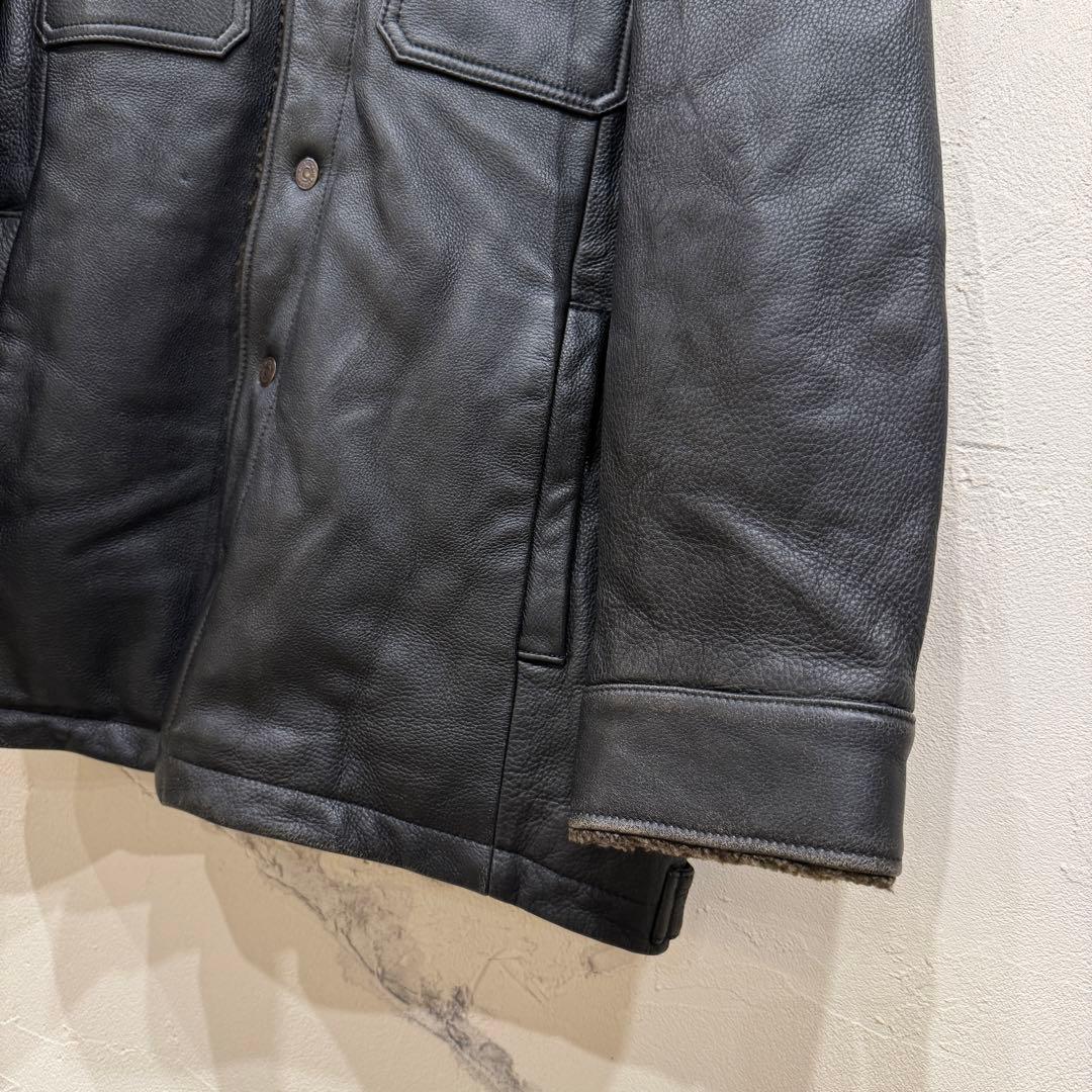 激レア中古美品☆OLD GAP ギャップ ボアカウレザージャケット カーコート