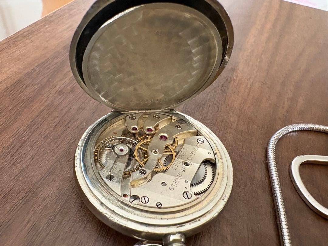 静*雪様 Longines ロンジン 懐中時計　シルバー　昭和初期　不動品