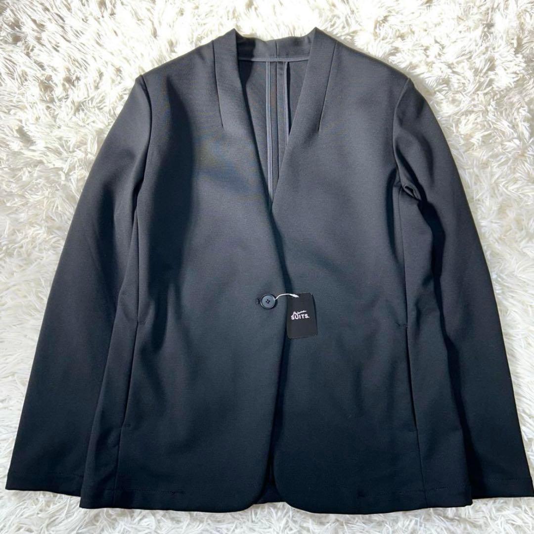 【未使用タグ付☆洗える】レディース パジャマスーツ セットアップ ワイド 黒　M