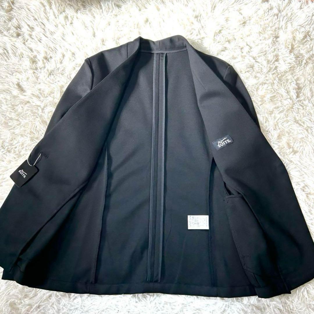 【未使用タグ付☆洗える】レディース パジャマスーツ セットアップ ワイド 黒　M