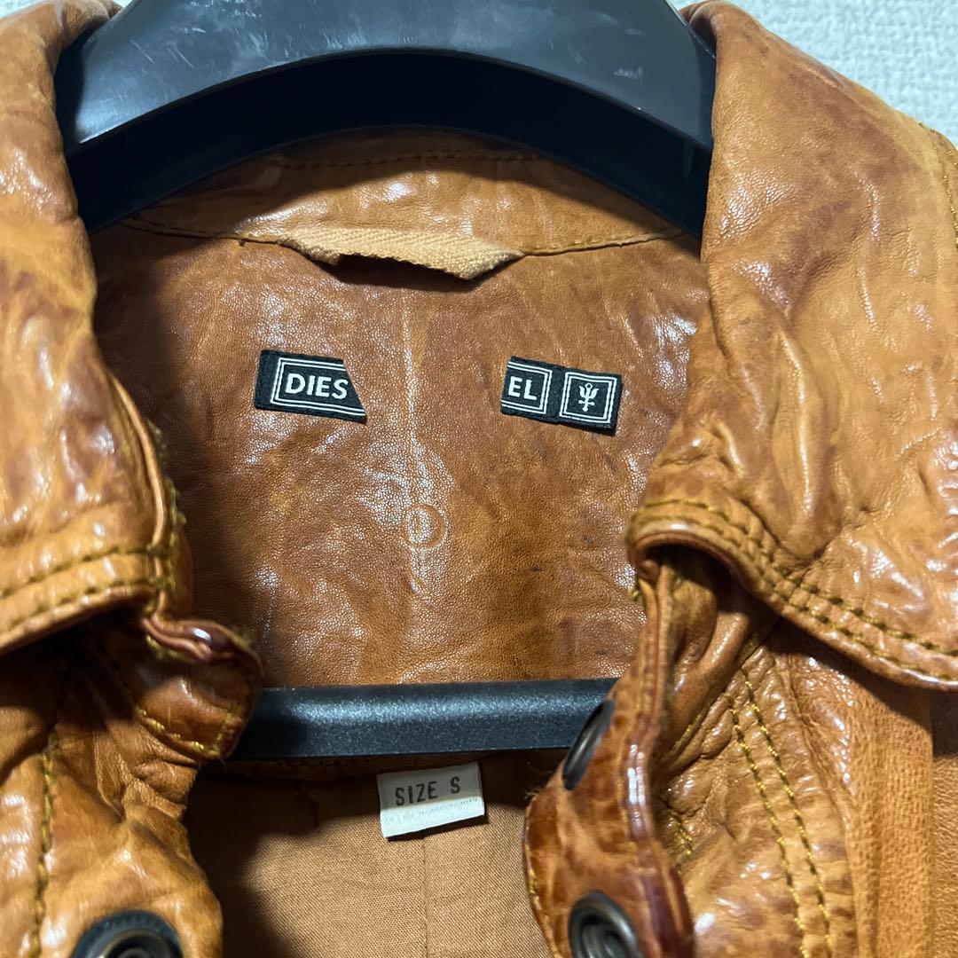 DIESEL ブラウン レザージャケット Sサイズ