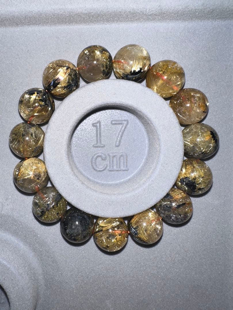 大特価‼️金運強 高品質　太陽放射タイチンルチルブレスレット　ヘマタイト