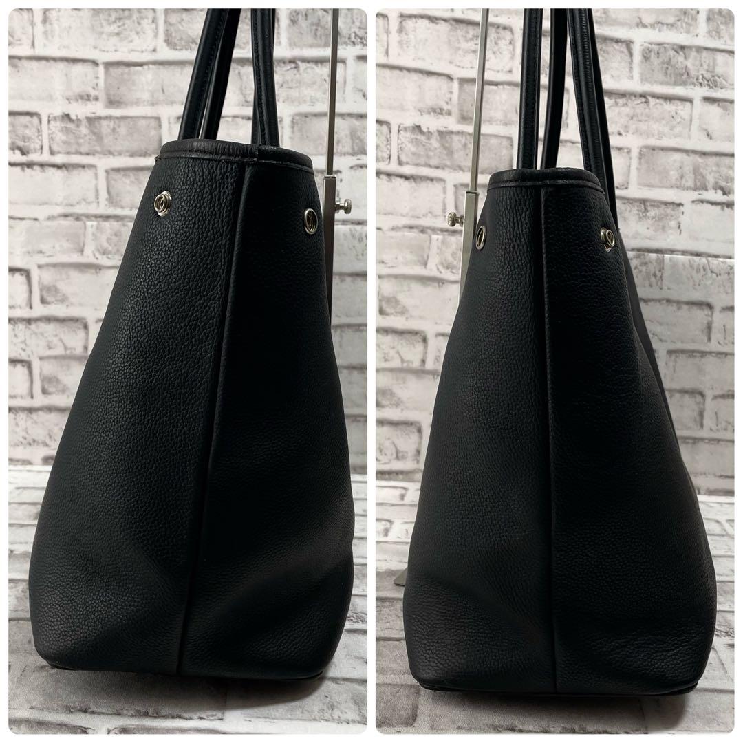 美品✨ユナイテッドアローズ　トートバッグ　肩掛け　ビジネス　本革　大容量　黒