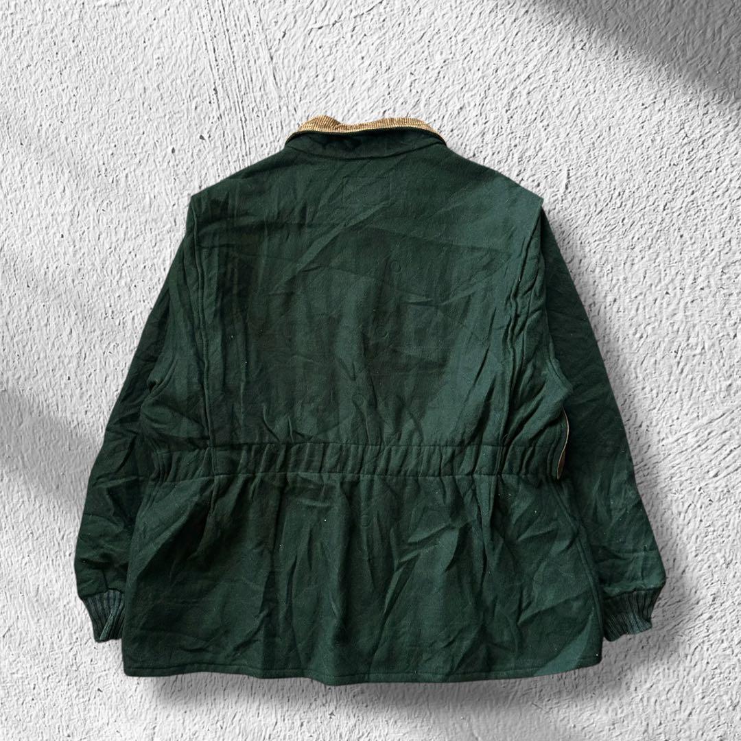 かず様✨️ウールリッチ ハンティングジャケット 緑 レザーパッチ USA製 XXL