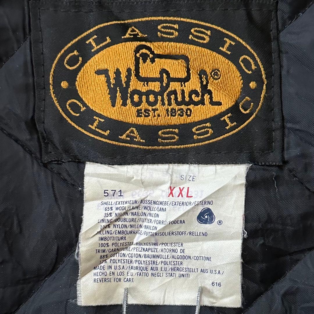 かず様✨️ウールリッチ ハンティングジャケット 緑 レザーパッチ USA製 XXL