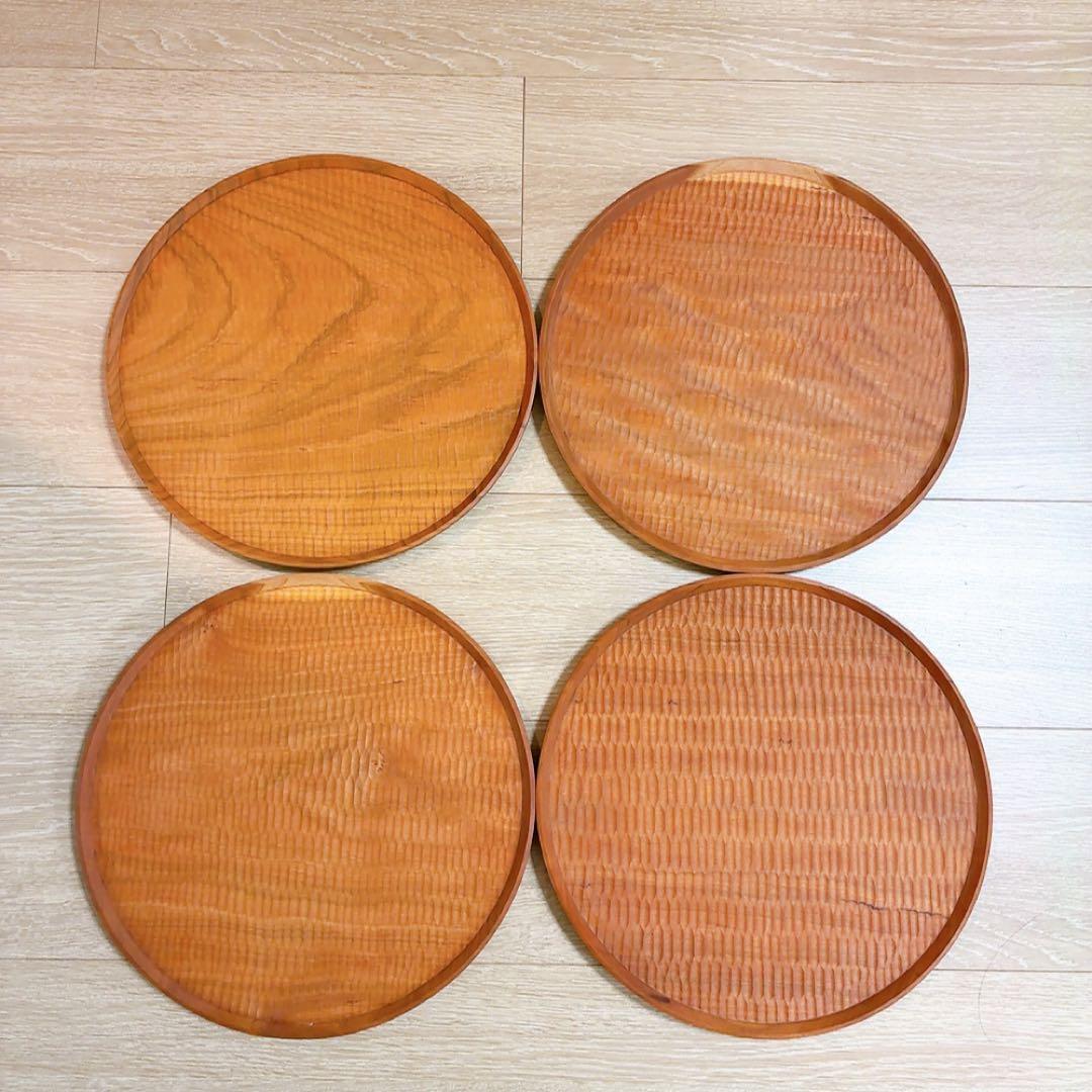 キティ様 高塚和則　木工房玄　一人膳 丸盆 28cm