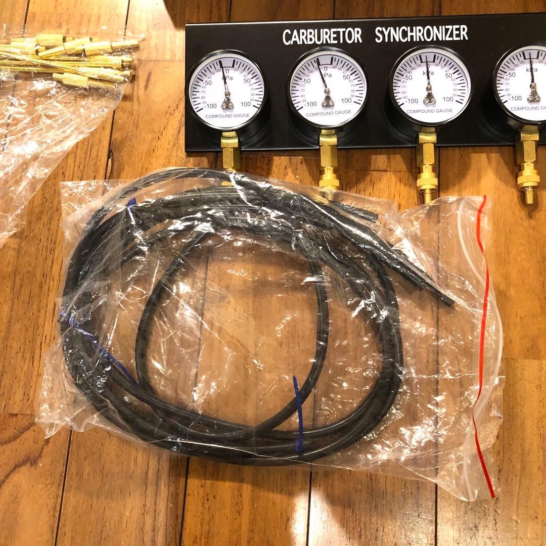 デイトナ　キャブレター　バキュームゲージセット　4連バキュームゲージ