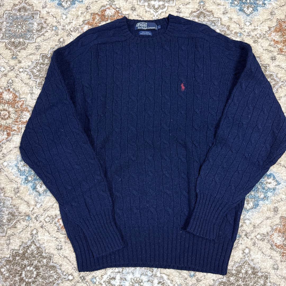 ポロ・ラルフローレン ネイビー ニットセーター