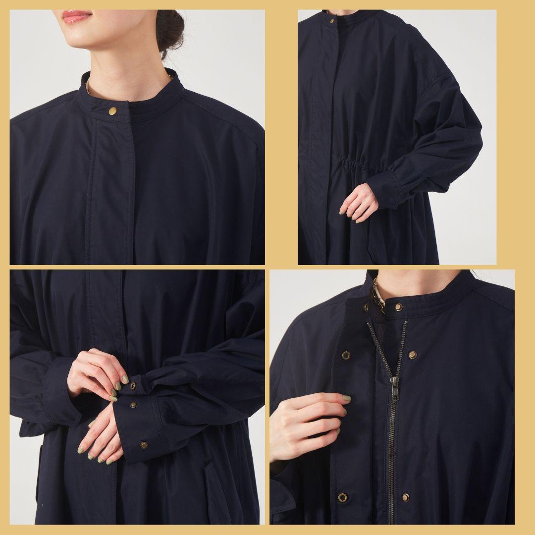 【新品未使用】qualite カリテ★エアーツイルコート★ダークネイビー★36