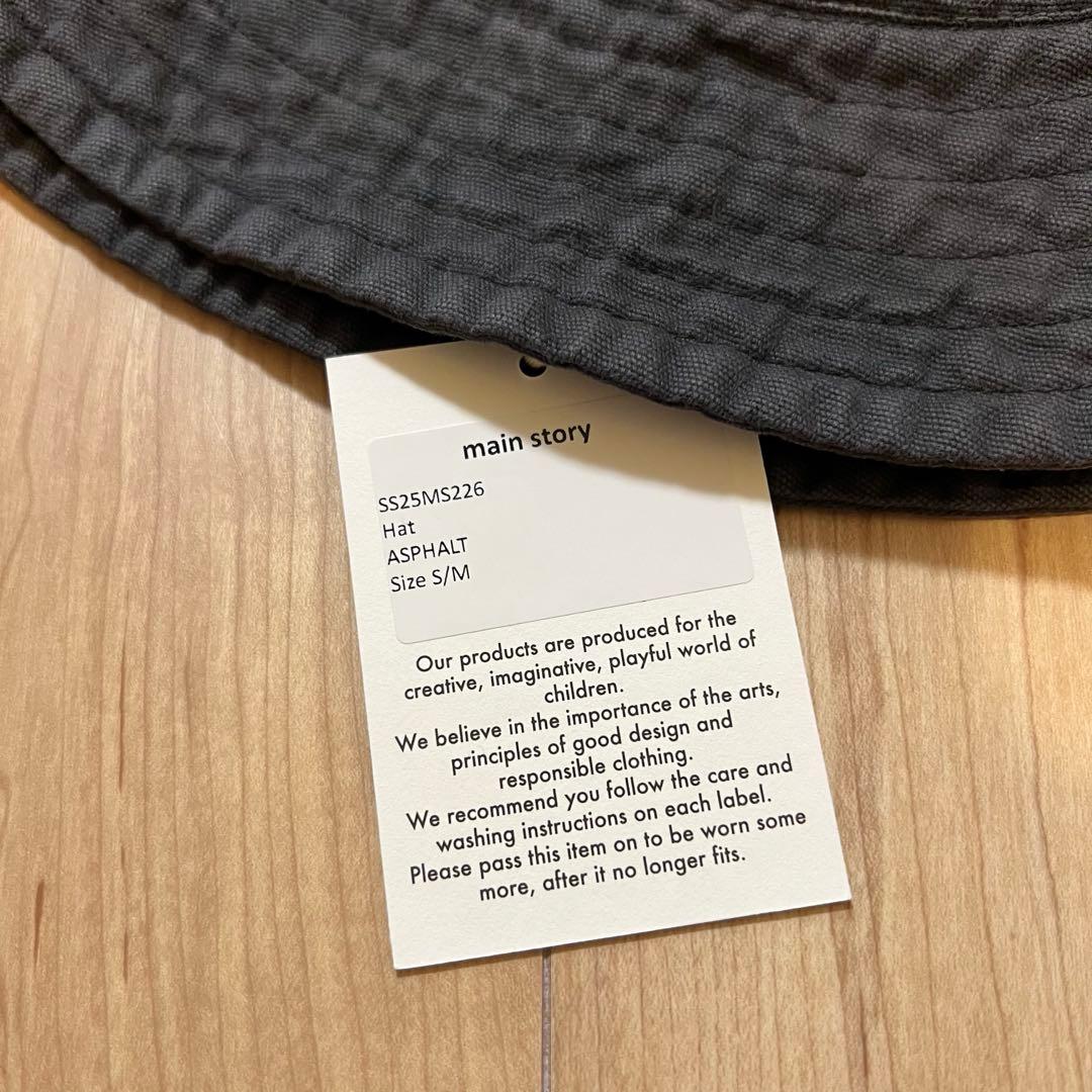 main story ブラック バケットハット s/m 未使用