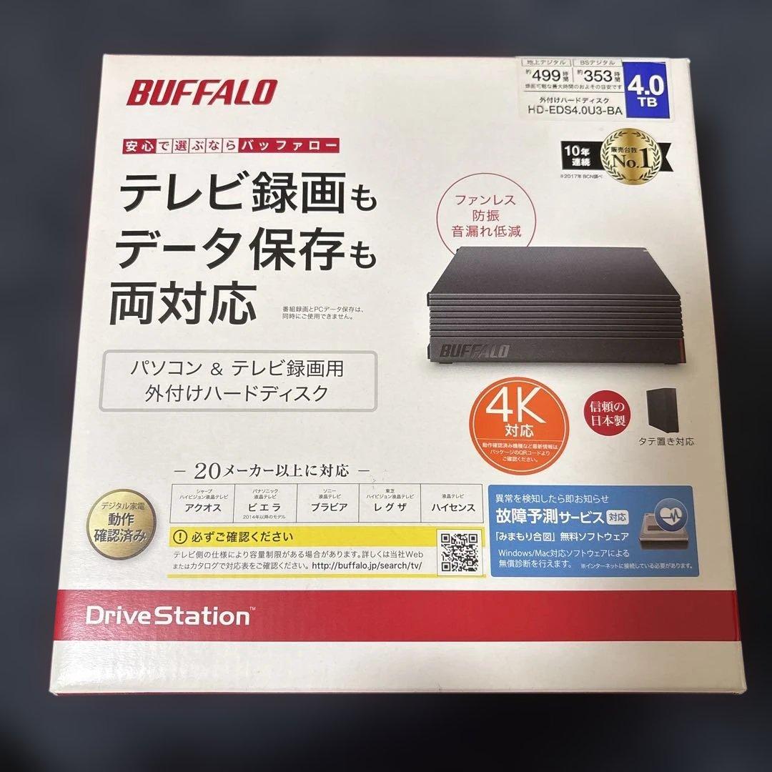 BUFFALO HD-ED4U3-BA 4TB 外付けハードディスク