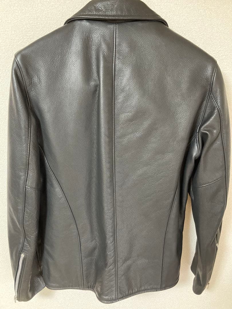 vanson ブラック ダブルライダースジャケットC-2 ソフトカウレザー36