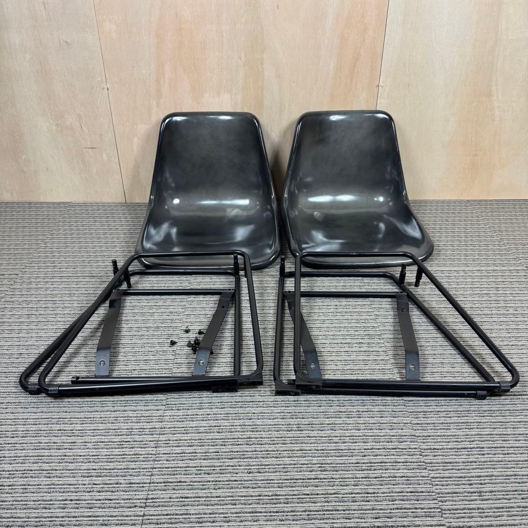 【廃盤】 【希少】 ノットアンティークス ログチェア 座面アルミニウム 二脚