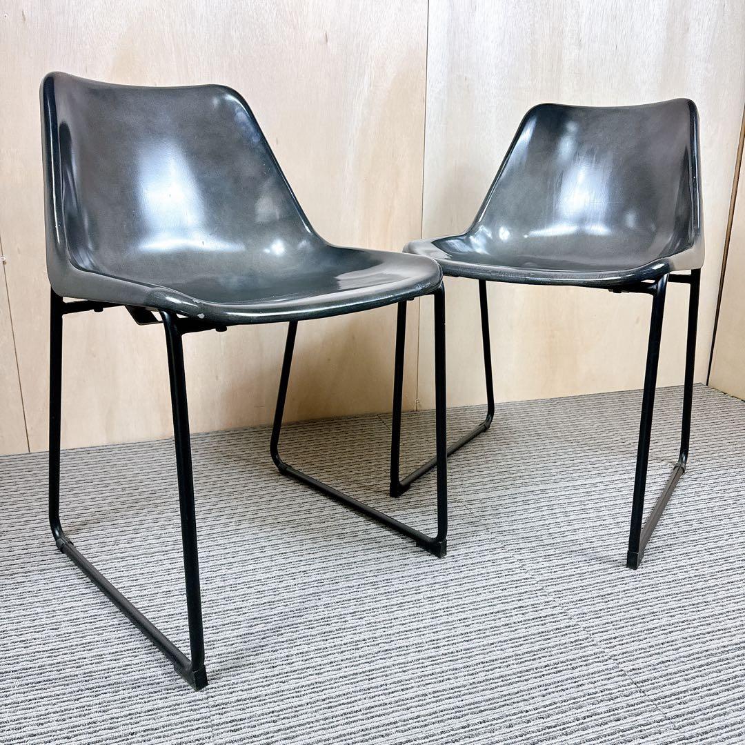 【廃盤】 【希少】 ノットアンティークス ログチェア 座面アルミニウム 二脚