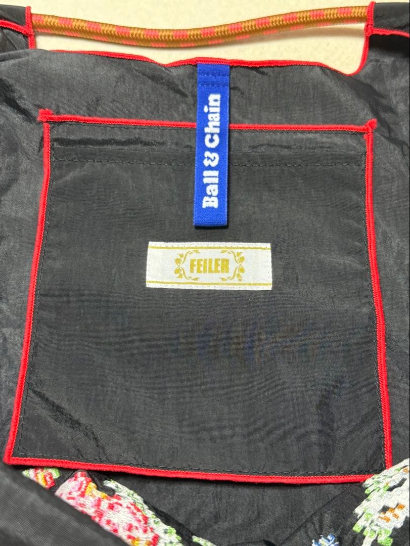 【正規品】FEILER × Ball&Chain エコバッグ ハイジ 黒Lサイズ
