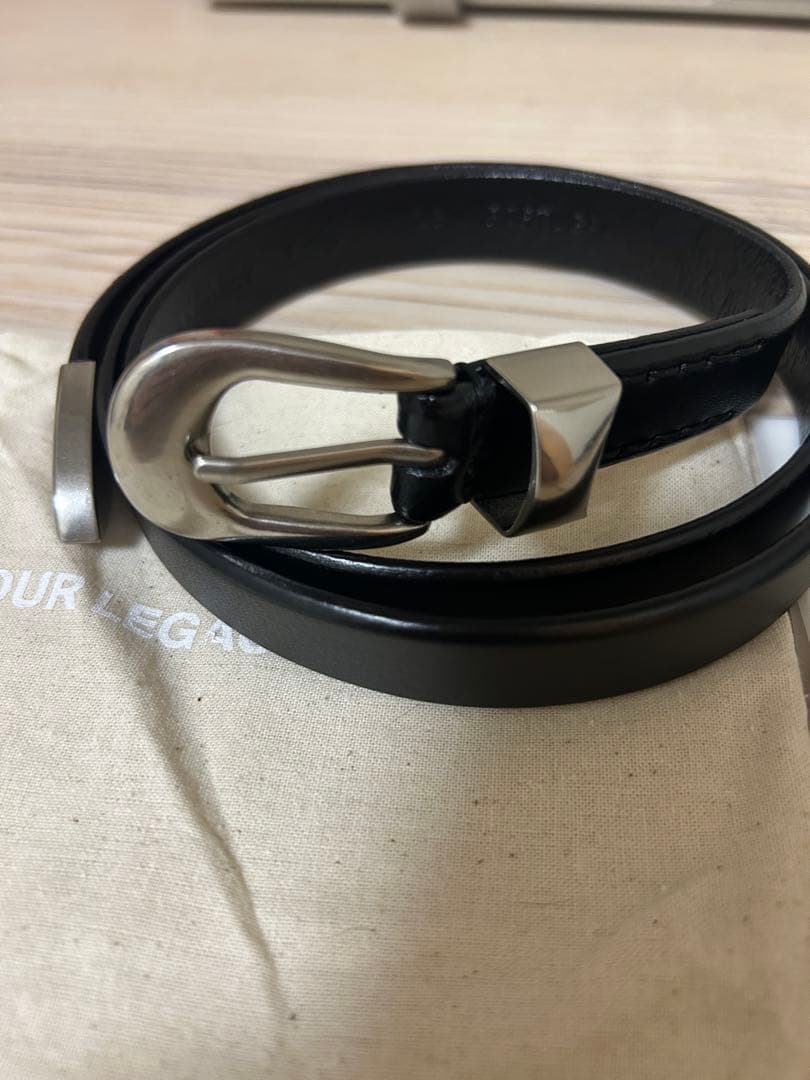 OUR LEGACY ブラックレザー ベルト　90