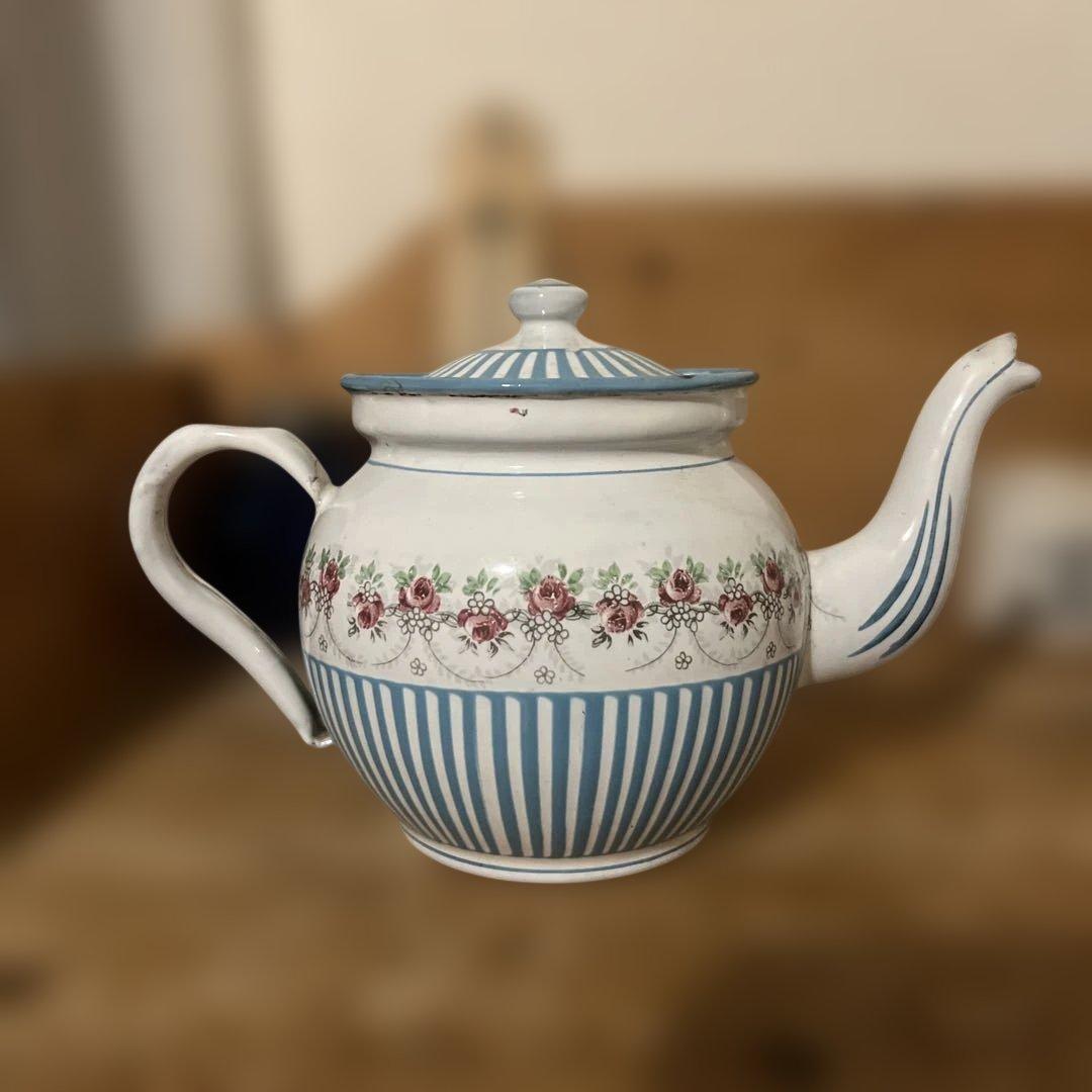 激レア　アンティーク　ローズガーランド　ティーポット