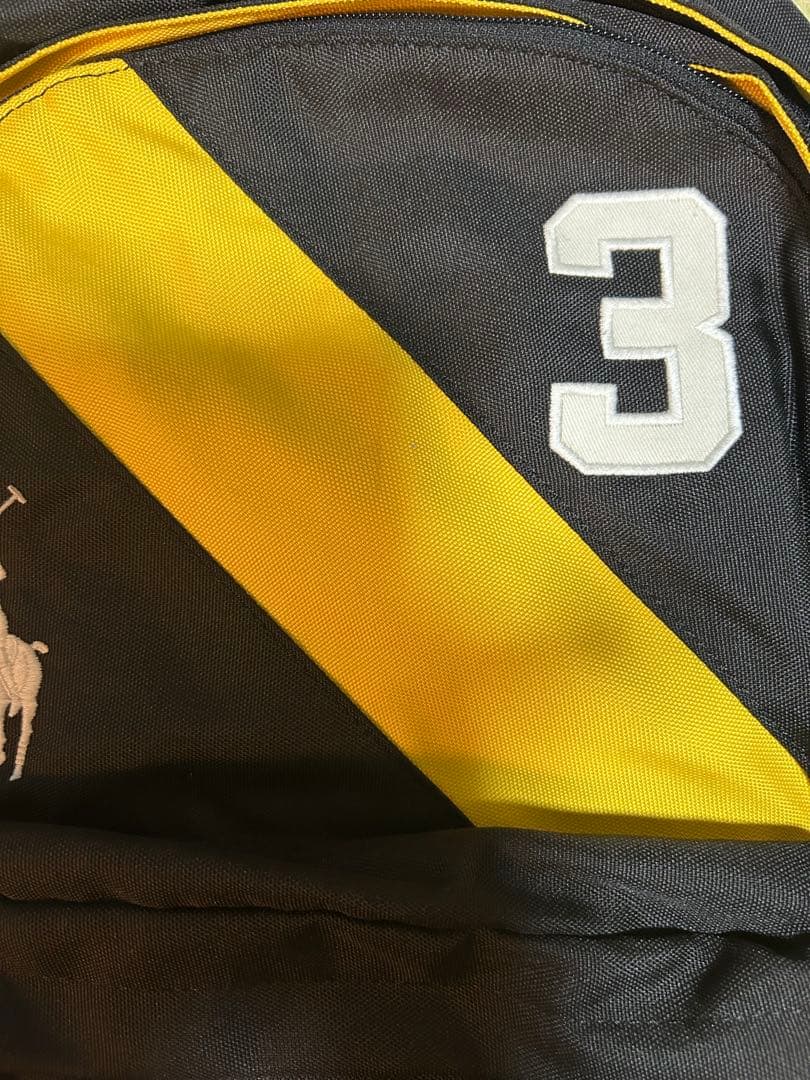 未使用　ポロ　ラルフ ローレン バッグパック　リュック　黒　黄色