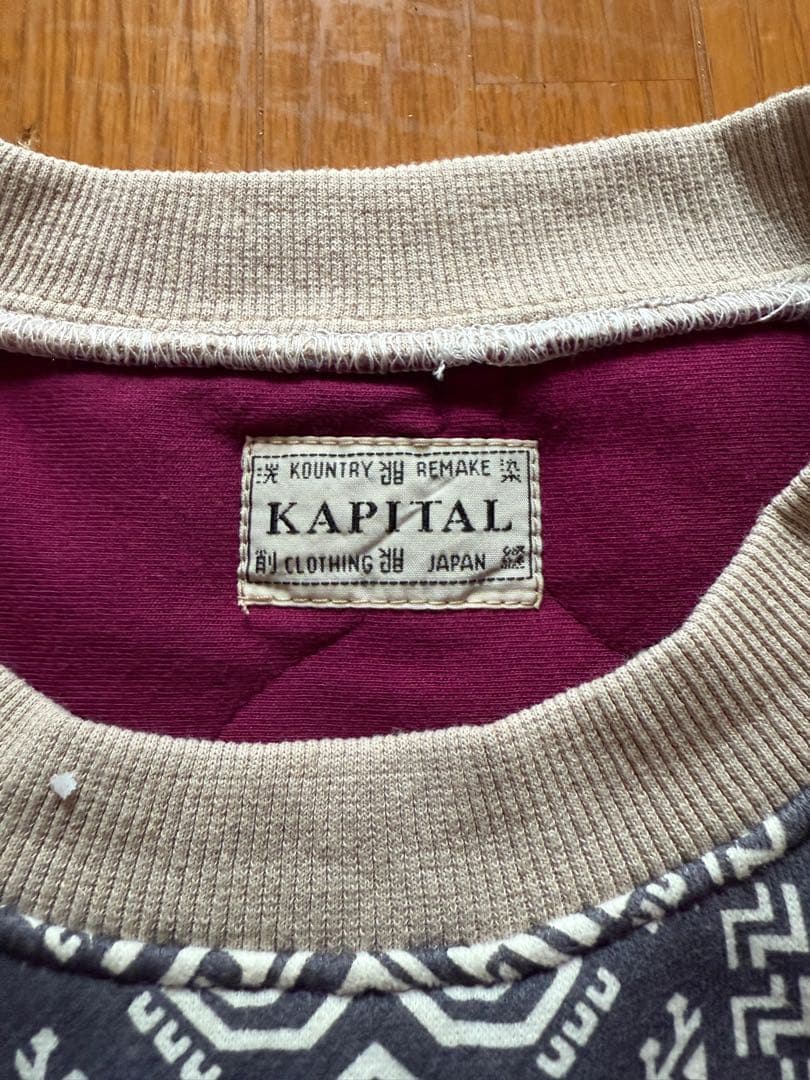 kapital キャピタル　バンダナ　スウェット　ペイズリー サイズ