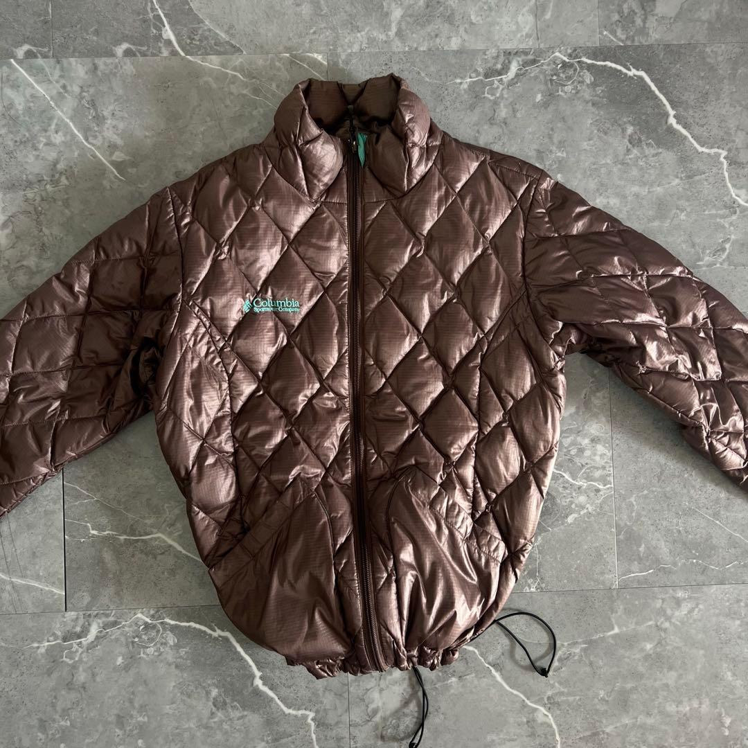 Columbia ダウンジャケット 短丈 ドローコード y2k テック　00s
