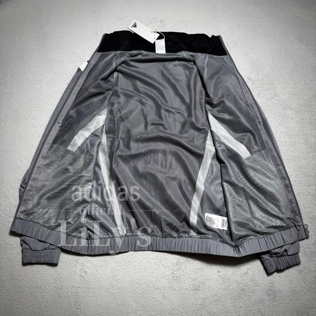 【２ＸＬサイズ】adidas上下セットアップ　グレーブラック　ウーブン　ウインド