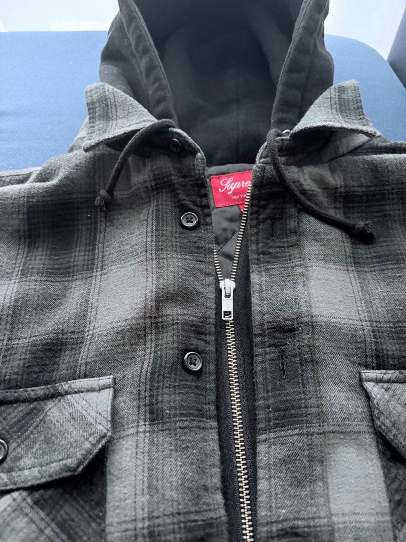 ジャケット・アウター supreme 21F/W Hooded Flannel Zip Up Shir