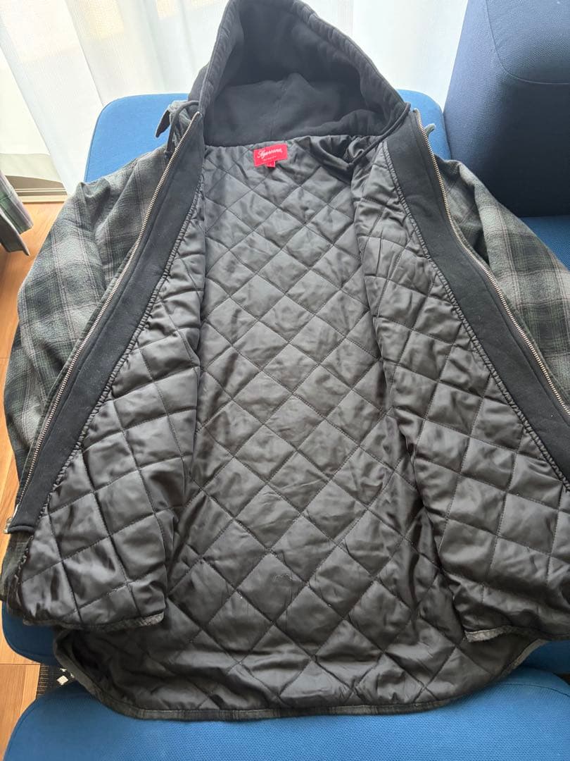 ジャケット・アウター supreme 21F/W Hooded Flannel Zip Up Shir