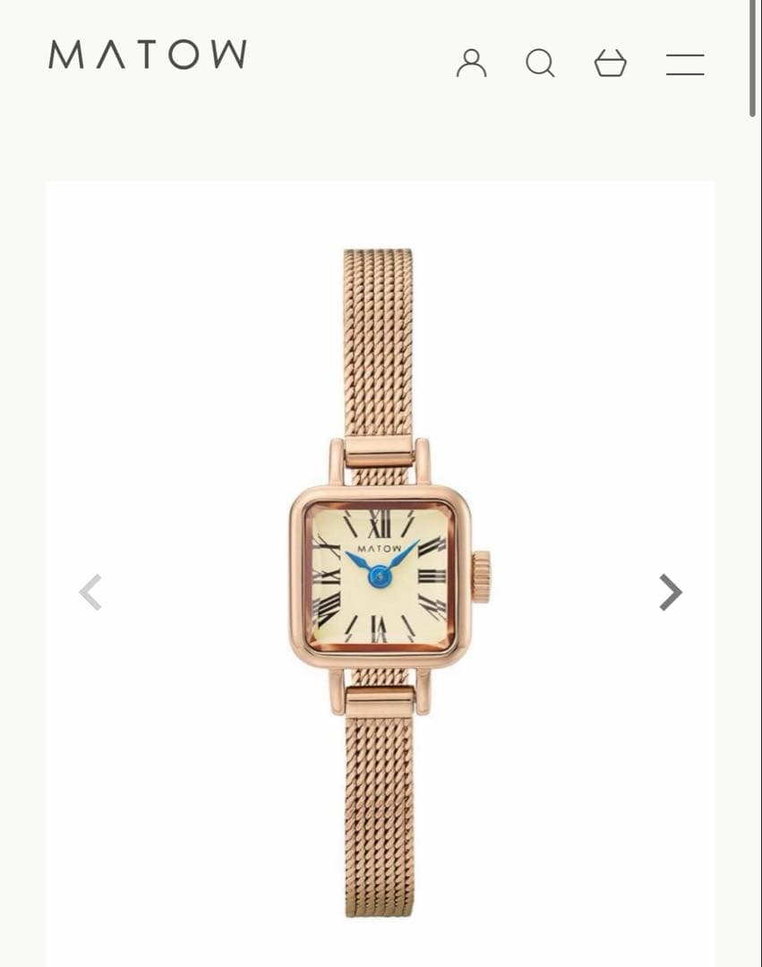 時計　MATOW 淡月　tsuki ローズゴールド