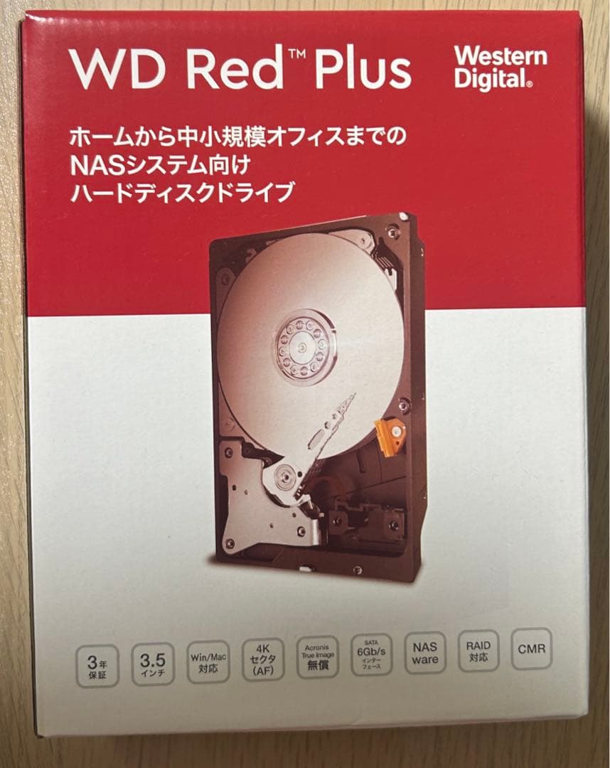 WD Red Plus 3.5インチ NAS用 HDD 6TB 未開封