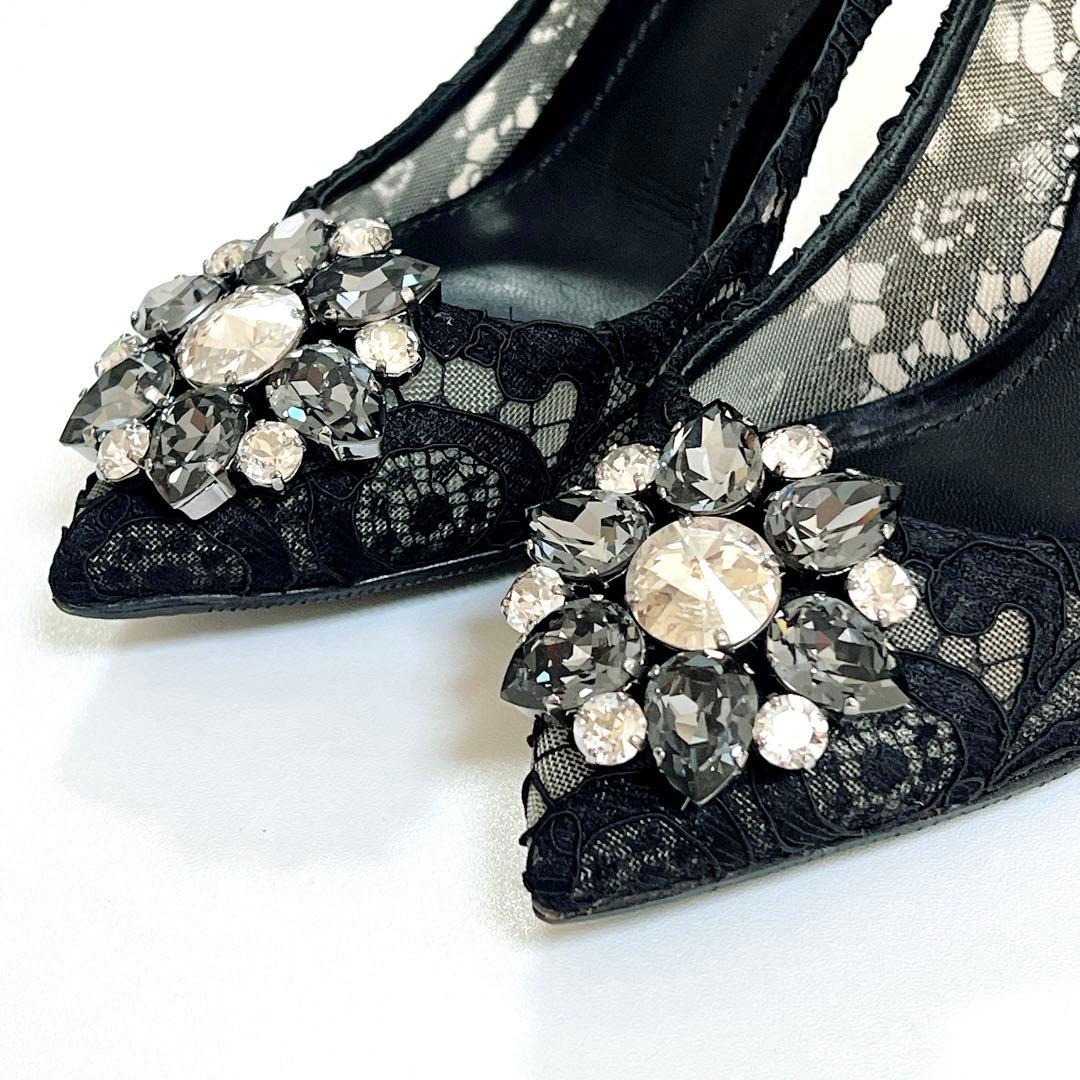 【ちいちゃん】DOLCE&GABBANA パンプス 35 1/2レース 黒