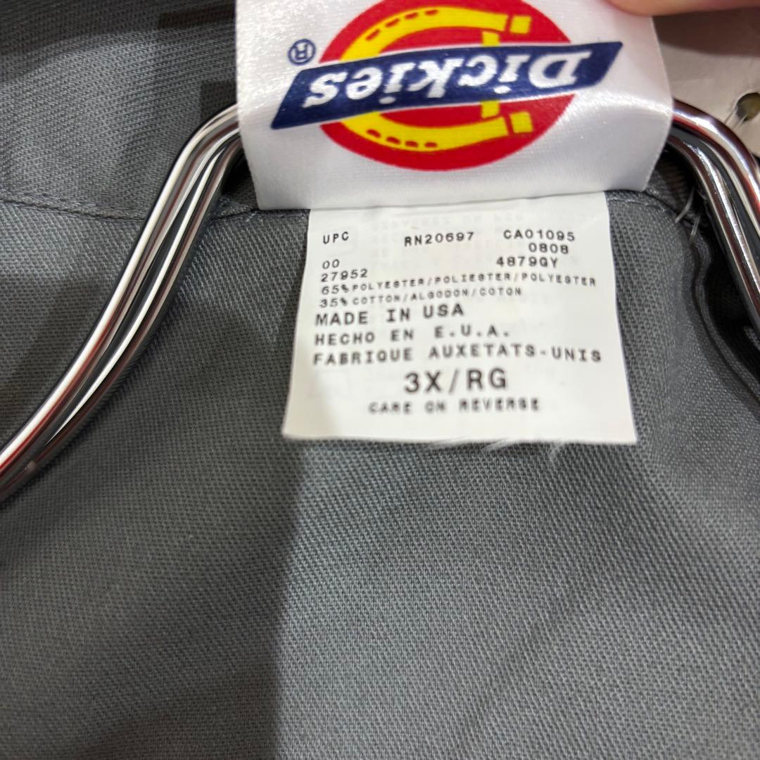 新品未使用 希少サイズ ディッキーズ オールインワン つなぎ グレー 3X