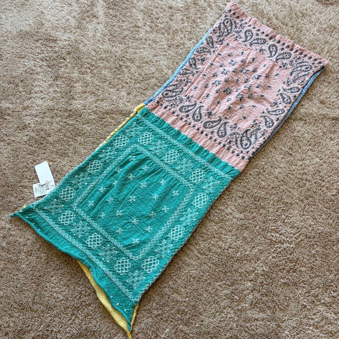 KAPITAL キャピタル 縮絨ウールパステルバンダナクロスHAPPYマフラー