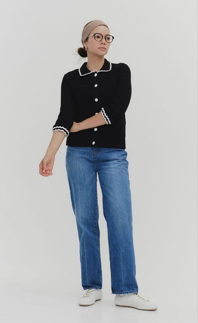 yori Audreyテーパードデニム36