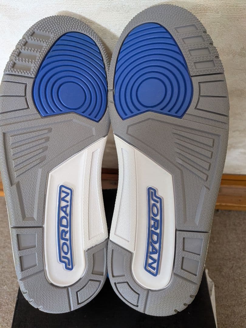 Air Jordan Retro 3 ホワイト/ブルー/グレー 9