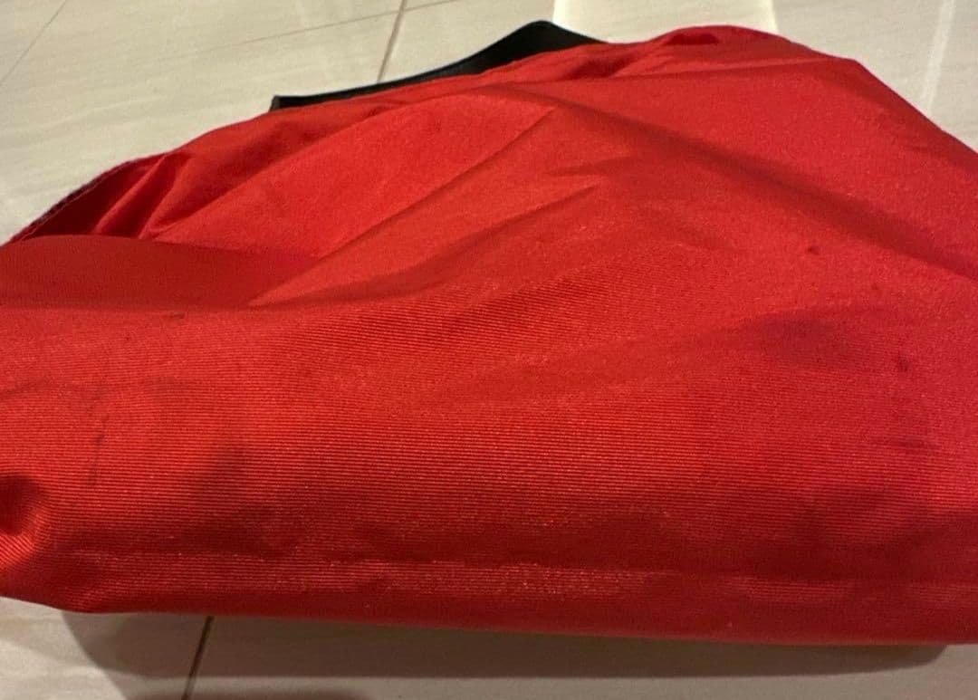 ファミリアショー　赤チェック　レザー バッグ　 familiar