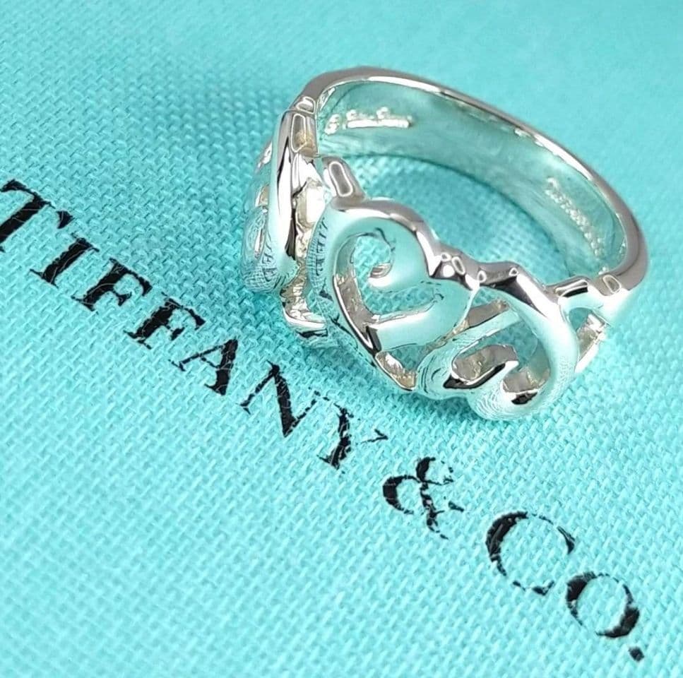 ◆SALE◆【ティファニー】ラビングハート　トリプル　リング　９号　2023