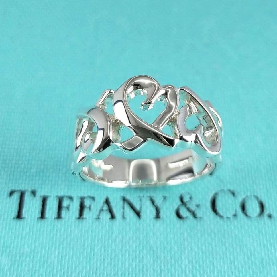 ◆SALE◆【ティファニー】ラビングハート　トリプル　リング　９号　2023