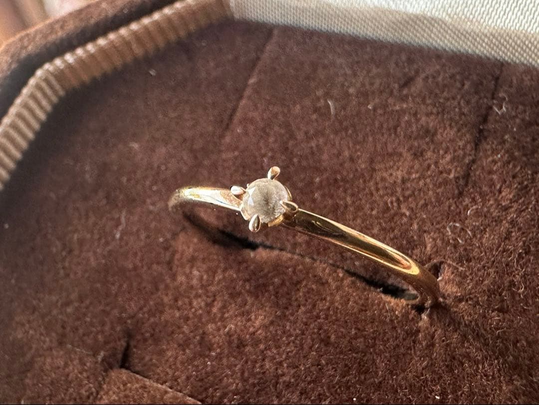 agete K10 ホワイトトパーズ リング