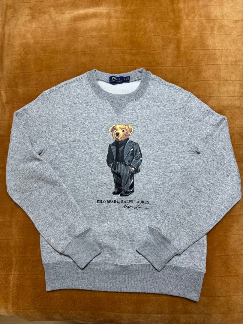 試着のみポロラルフローレン ポロベア スウェット グレー 裏起毛 トレーナー