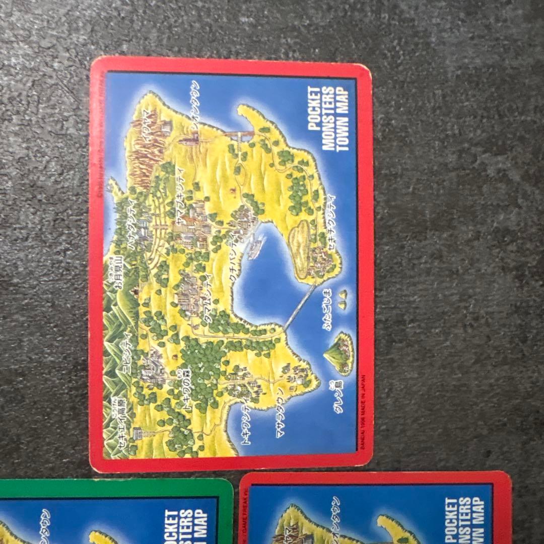 ポケモン カード 3枚セット 赤 緑 青 タウンマップNo.00