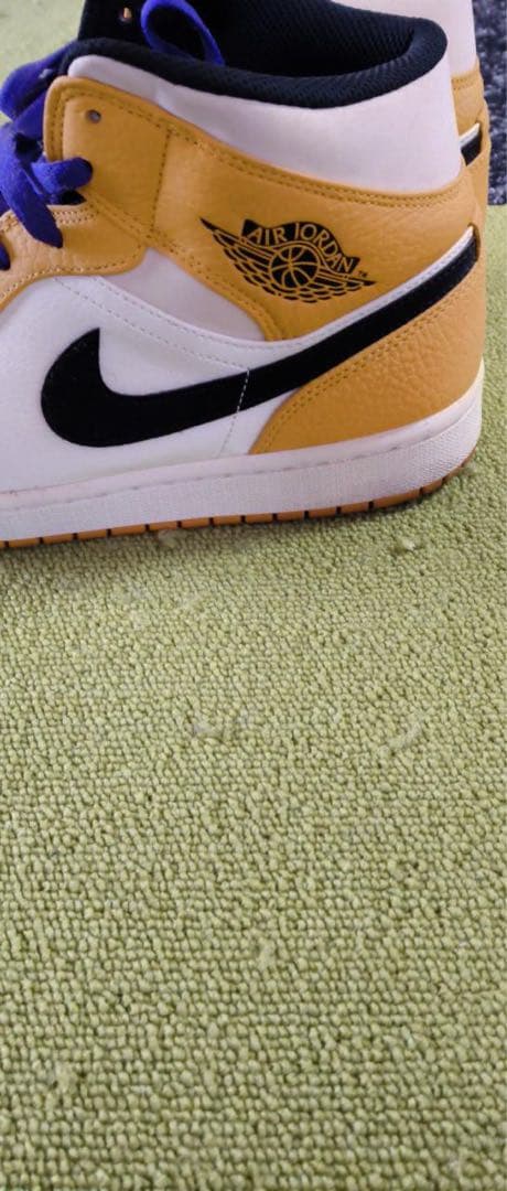 【希少】air jordan1 mid Lakers エアージョーダン1 黄色