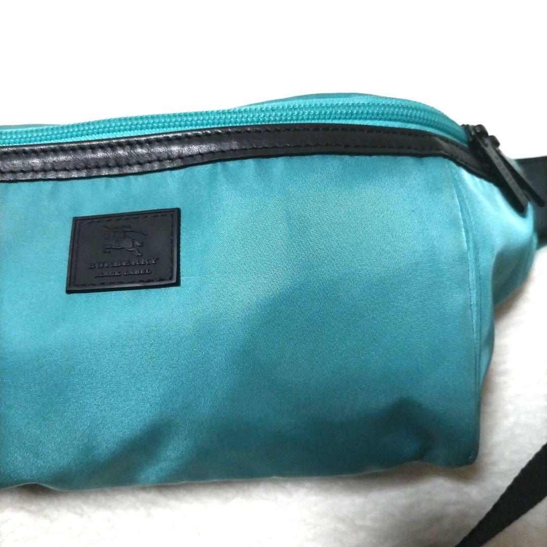 【希少色】バーバリーブラックレーベル ノバチェック ホースロゴ ウエストバッグ