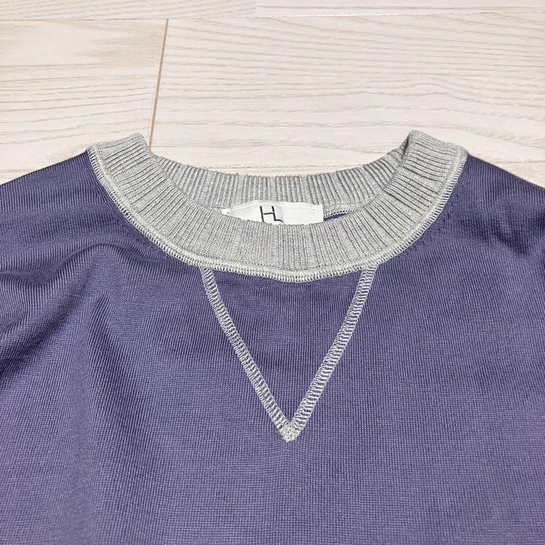 美品　HERILL へリル　スビンコットンスウェット　トレーナー　パープル　長袖