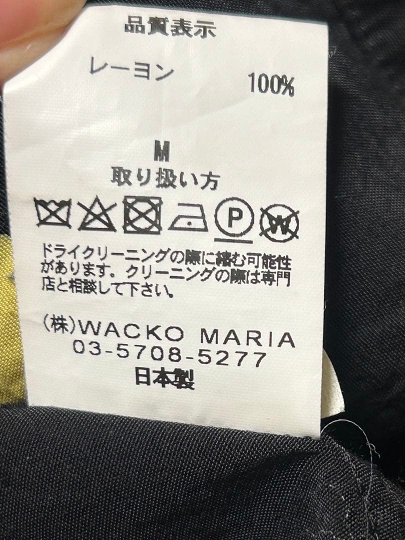 WACKOMARIA レーヨンシャツ ドット M 開襟シャツ