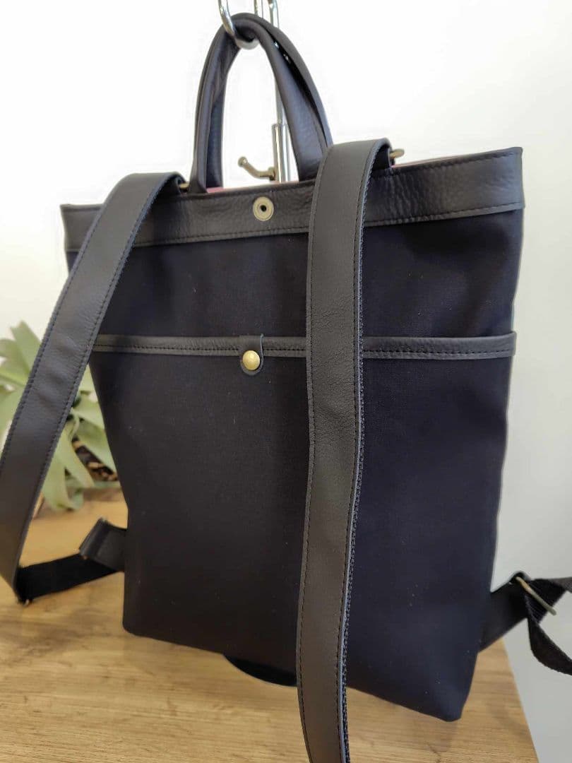 2点おまとめ　/2025tambourineタンバリンネイビー×白/牛革A4トー