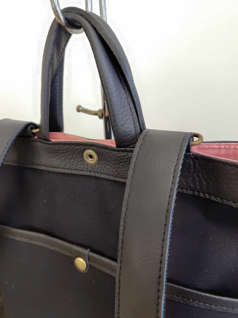 2点おまとめ　/2025tambourineタンバリンネイビー×白/牛革A4トー