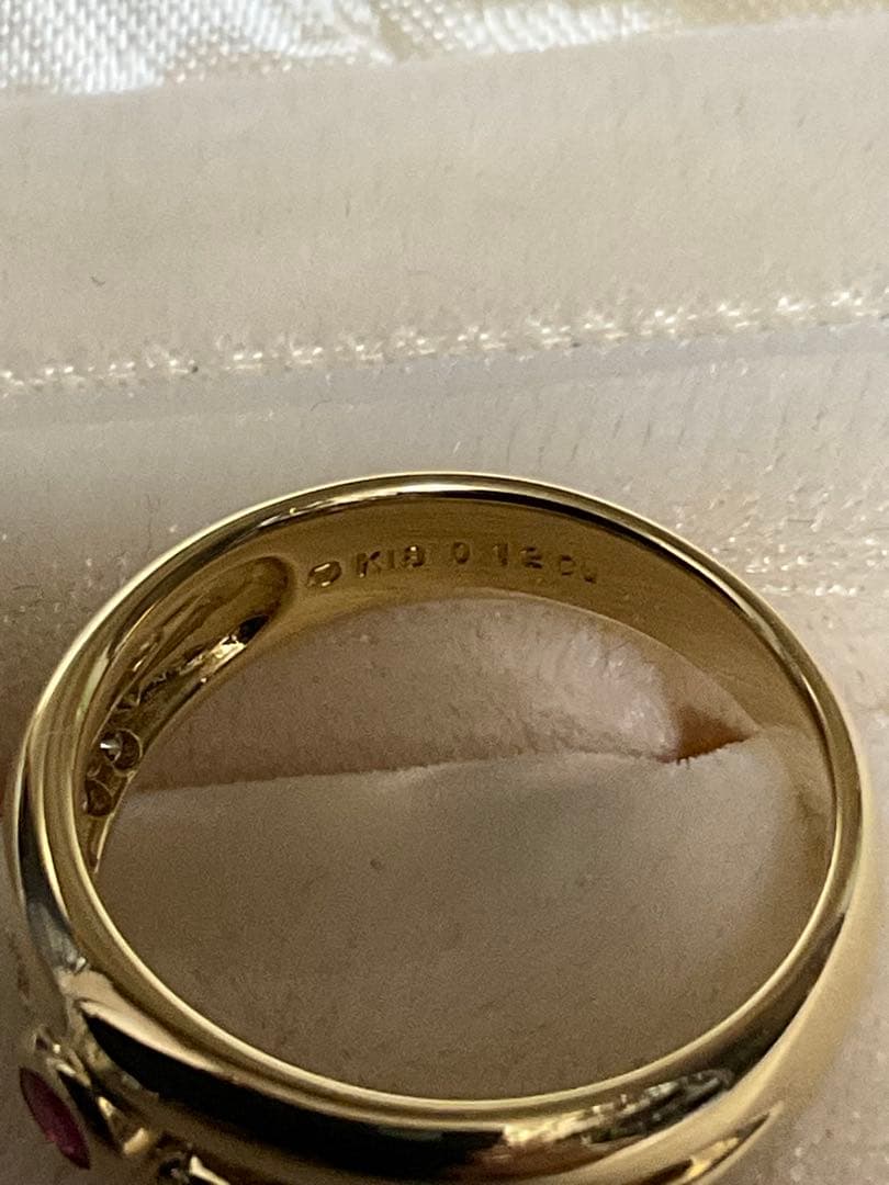 k18ミキモト・ルビーダイヤモンドリング