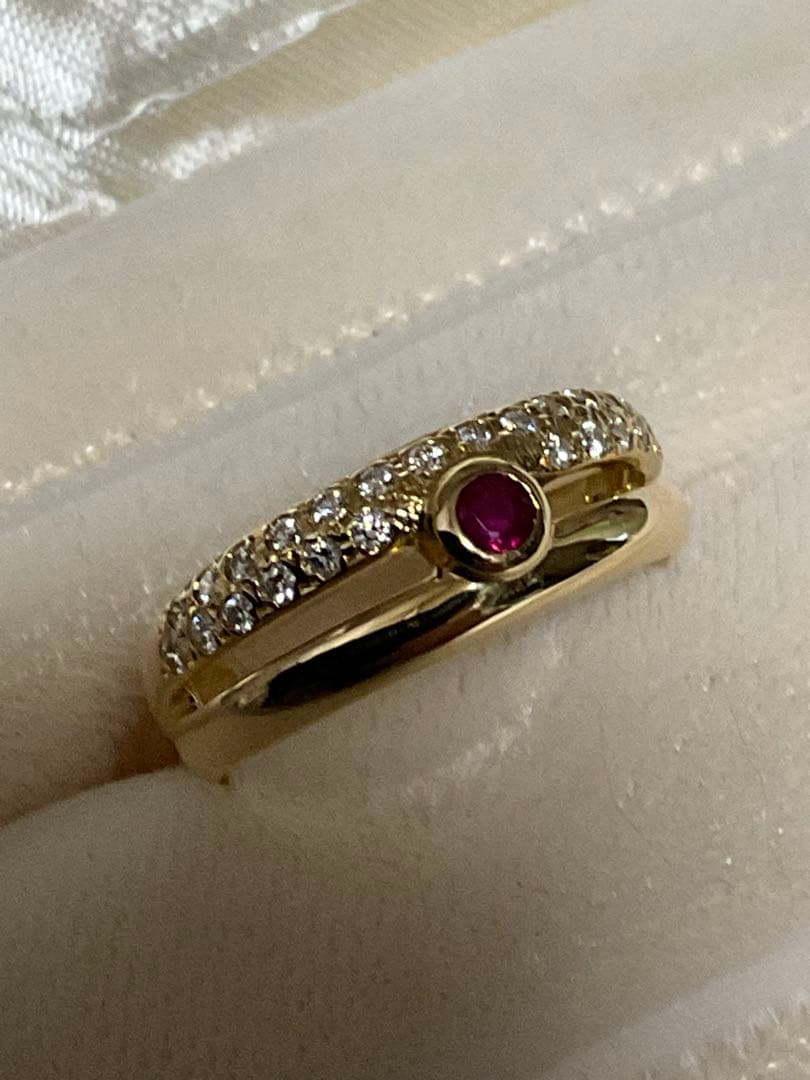 k18ミキモト・ルビーダイヤモンドリング