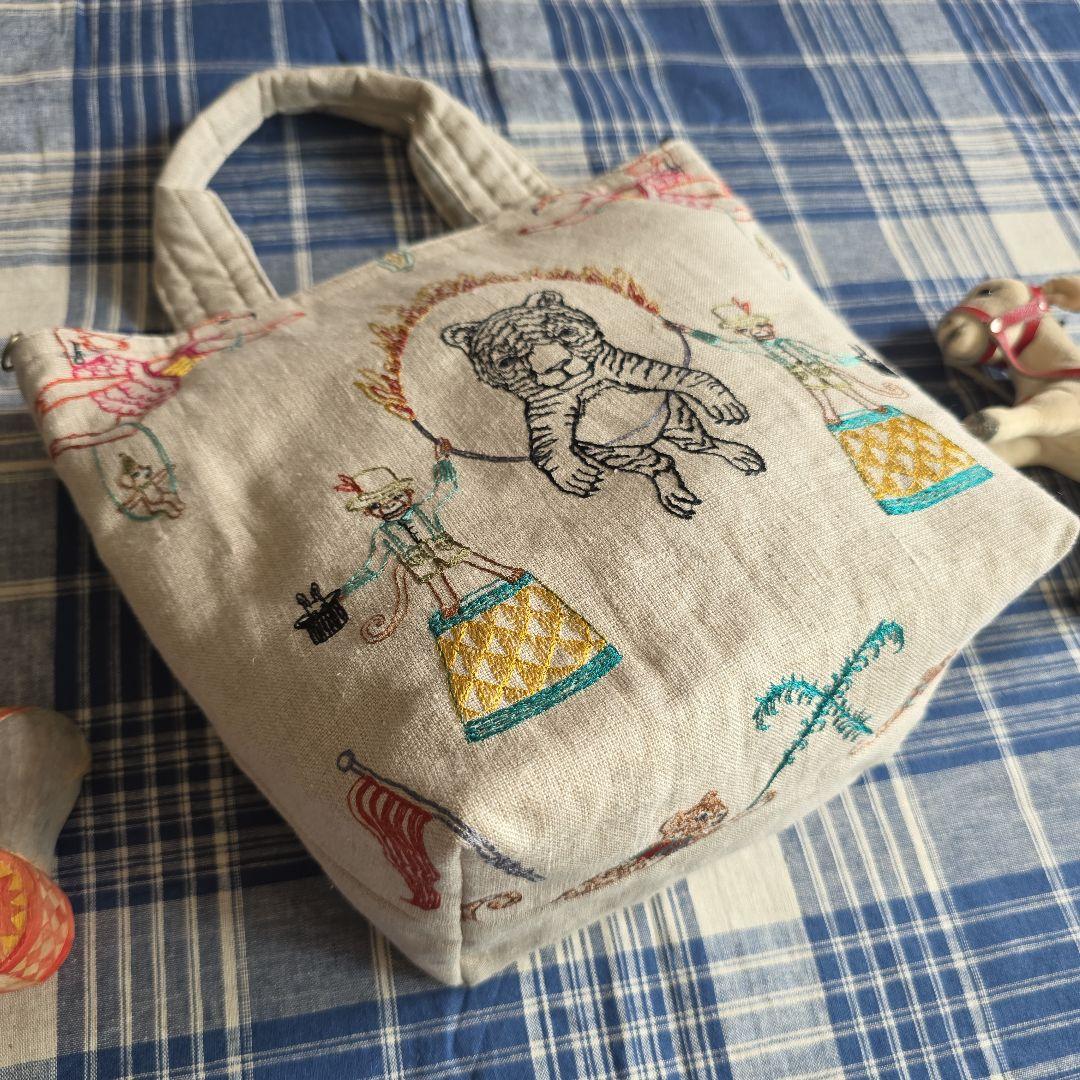 ❁ハンドメイドになります❁ 　CORAL&TUSK 　リネントートバッグ