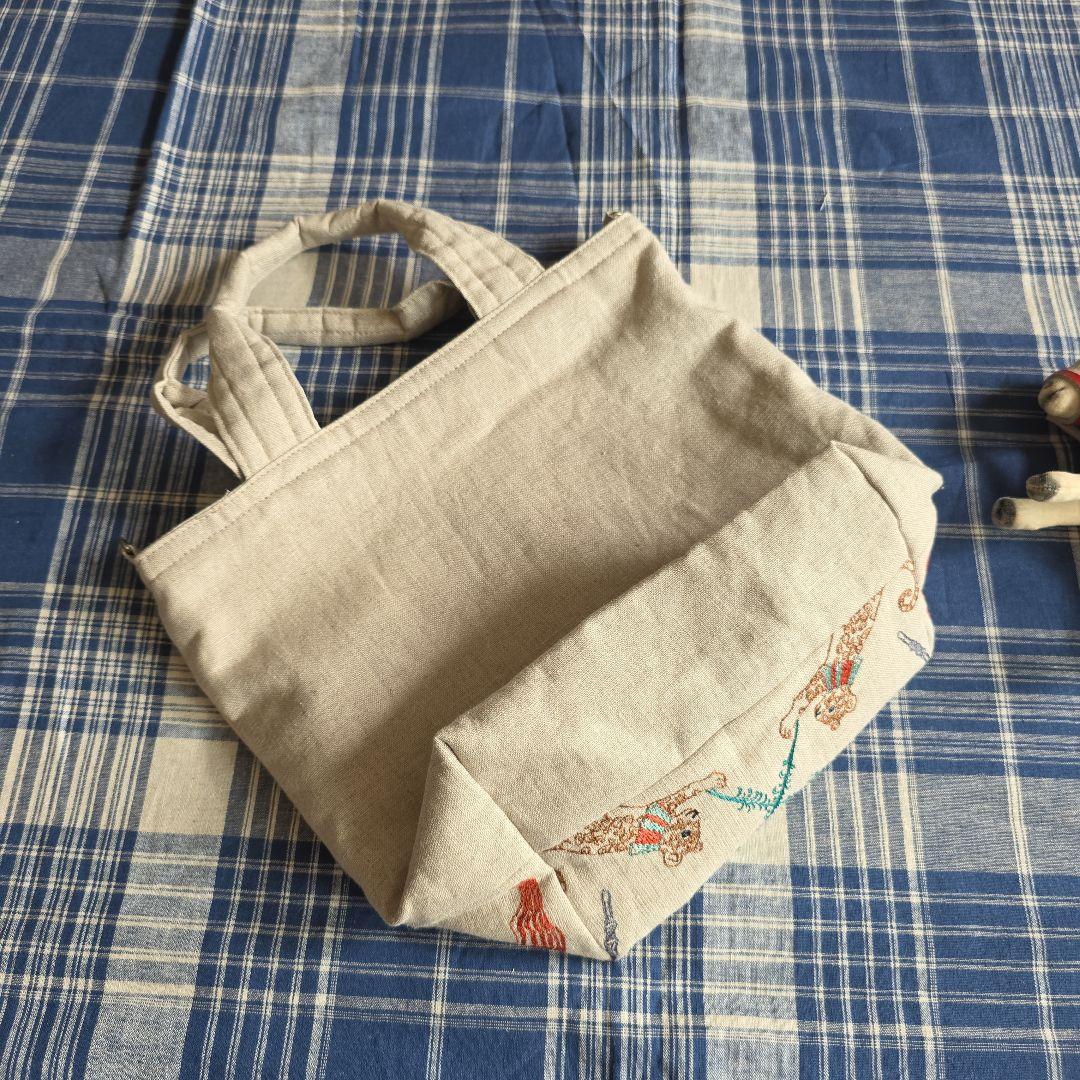 ❁ハンドメイドになります❁ 　CORAL&TUSK 　リネントートバッグ